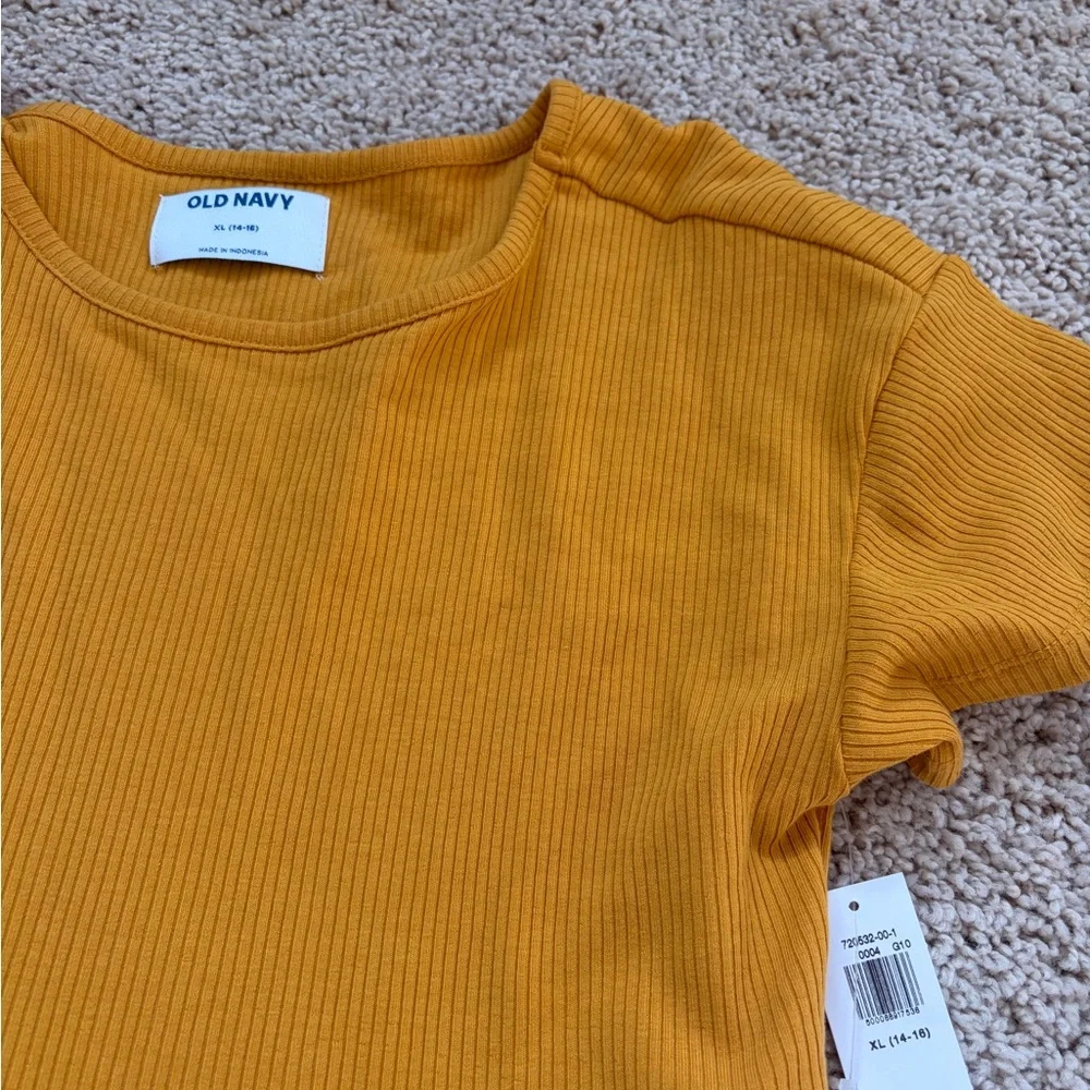 Old Navy Olive Green Dress and Mustard Yellow Kids Dress Size 14-16